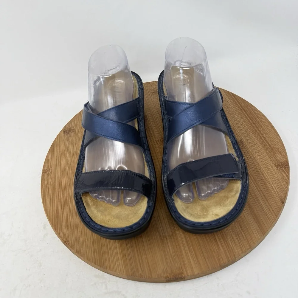 Naot Quito Navy Blue Wedge Sandals Comfort Slip On Vacation Womens 42 US 11